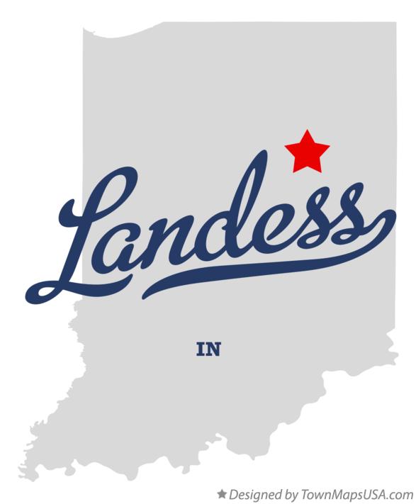 Map of Landess Indiana IN