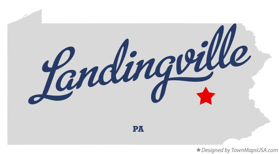 Map of Landingville Pennsylvania PA