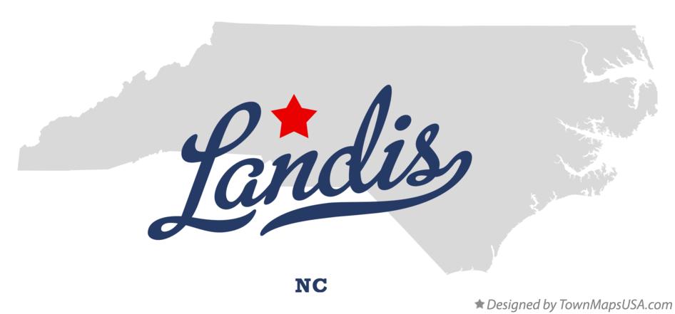 Map of Landis North Carolina NC