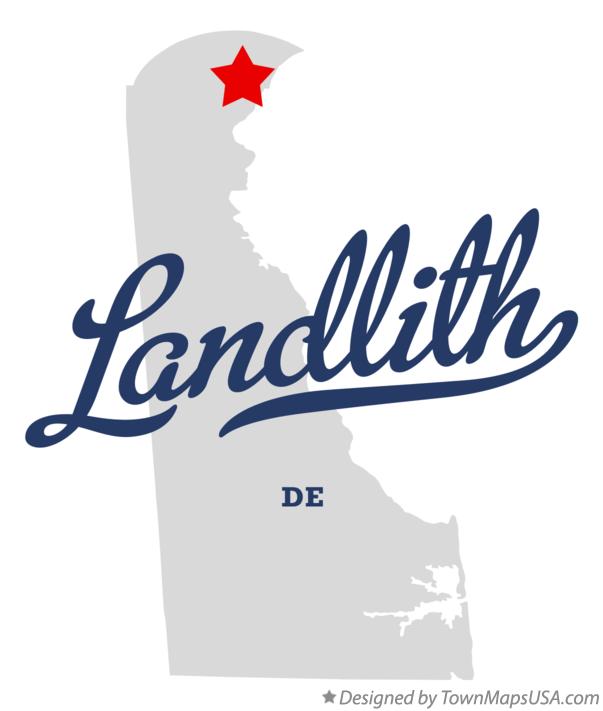 Map of Landlith Delaware DE