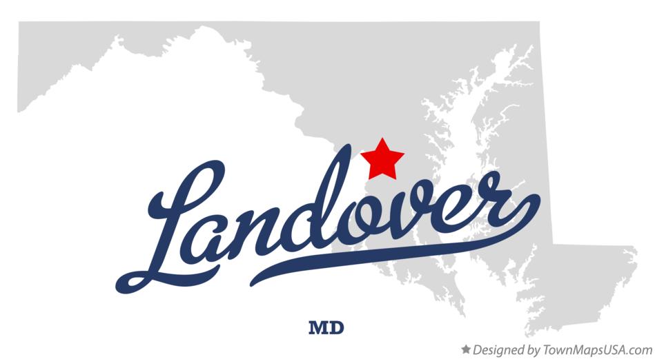 Map of Landover Maryland MD