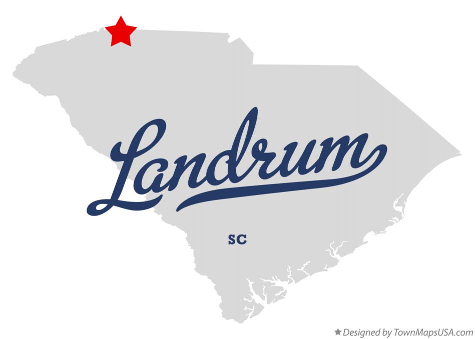 Map of Landrum South Carolina SC