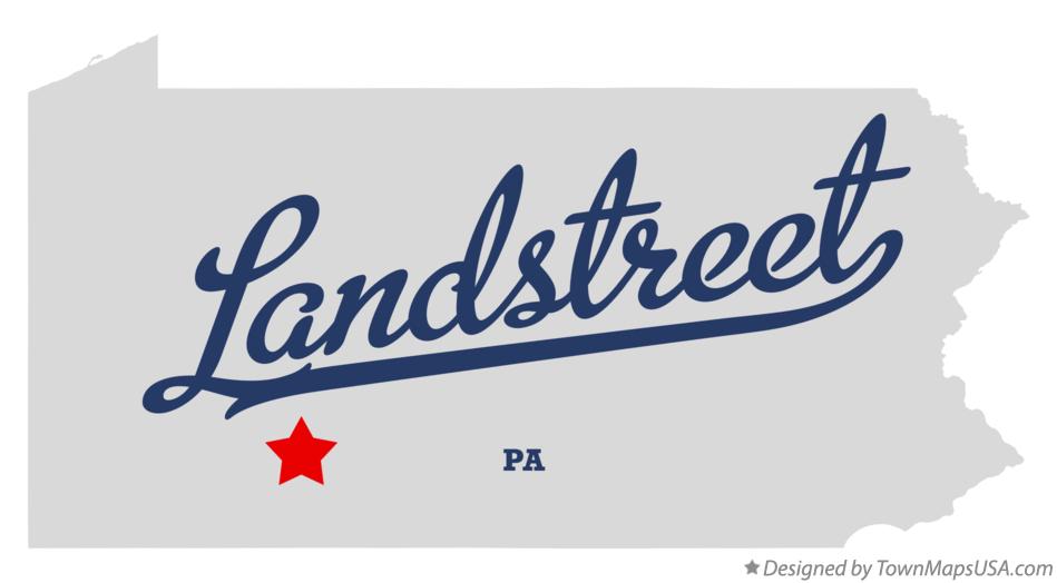 Map of Landstreet Pennsylvania PA