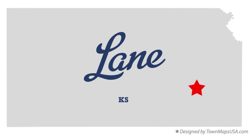 Map of Lane Kansas KS