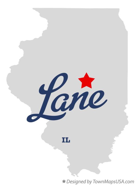 Map of Lane Illinois IL