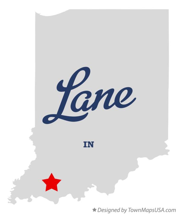 Map of Lane Indiana IN