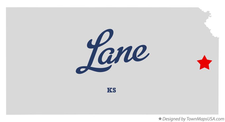 Map of Lane Kansas KS