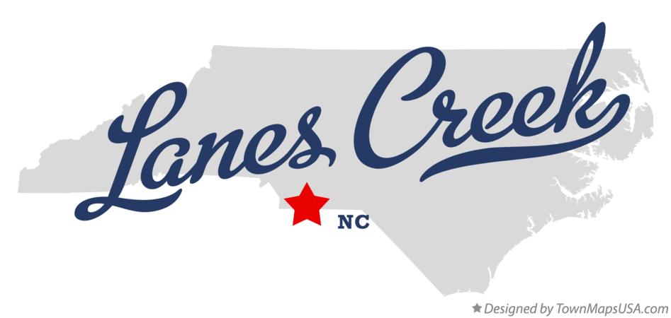 Map of Lanes Creek North Carolina NC