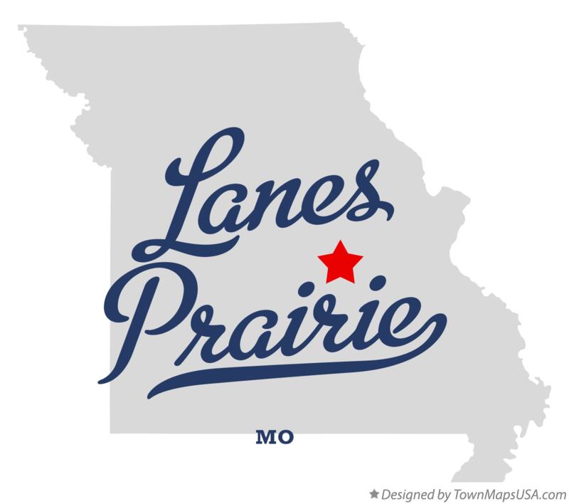 Map of Lanes Prairie Missouri MO