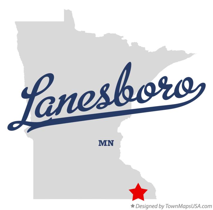 Map of Lanesboro Minnesota MN