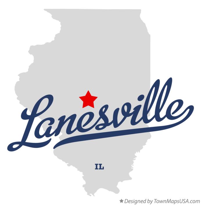 Map of Lanesville Illinois IL