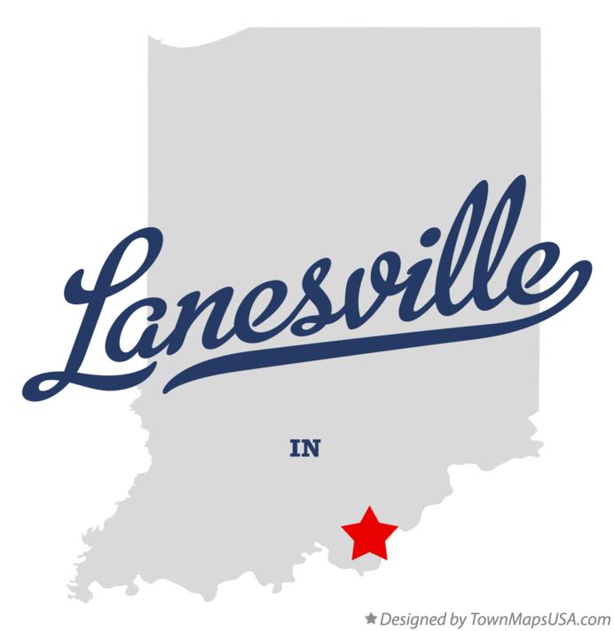 Map of Lanesville Indiana IN