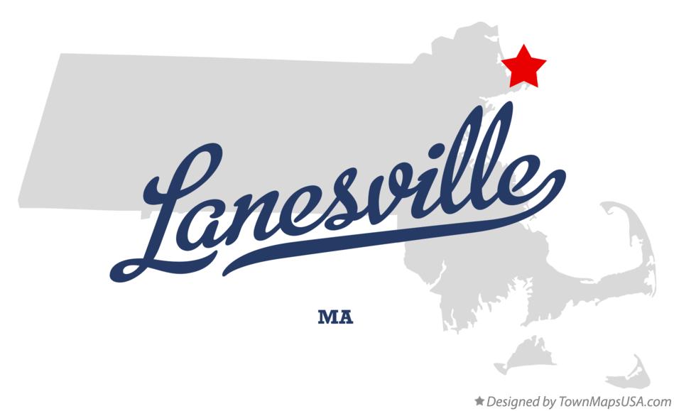 Map of Lanesville Massachusetts MA