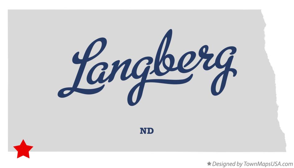 Map of Langberg North Dakota ND