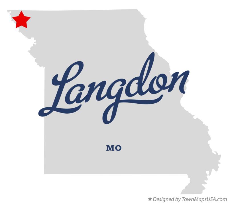 Map of Langdon Missouri MO