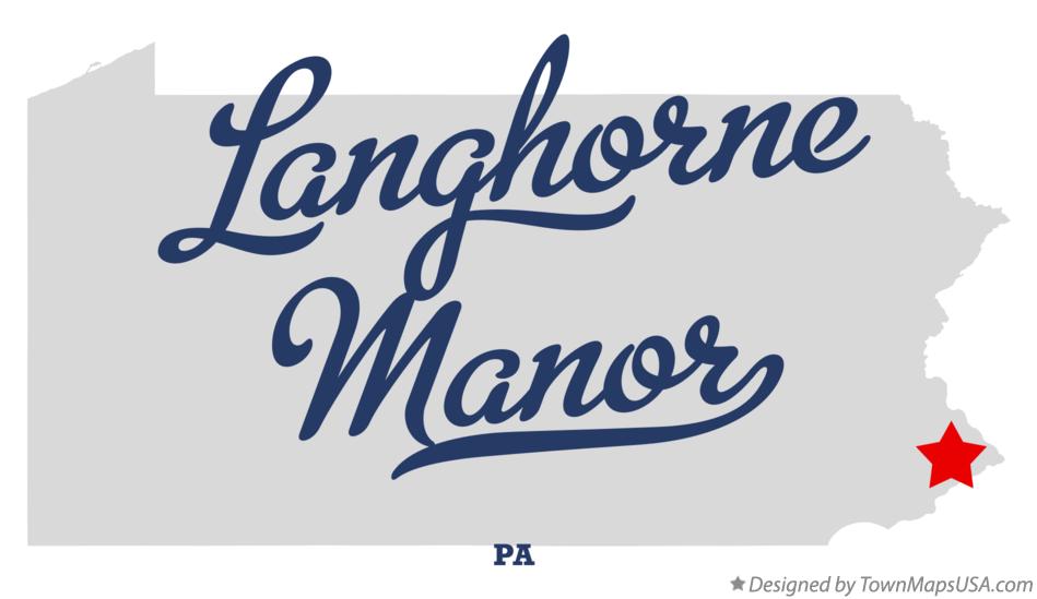 Map of Langhorne Manor Pennsylvania PA