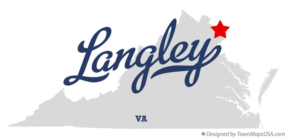 Map of Langley Virginia VA