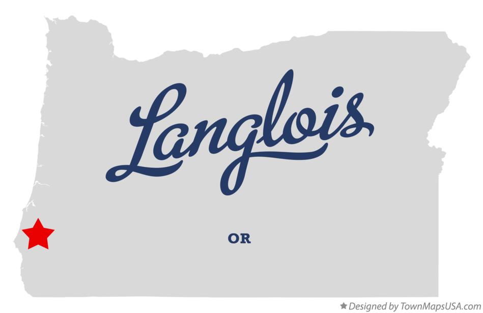 Map of Langlois Oregon OR