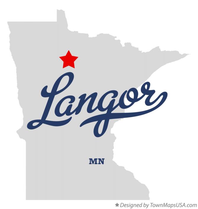 Map of Langor Minnesota MN