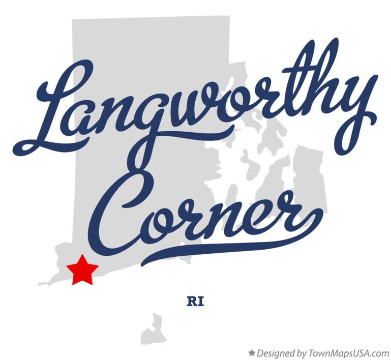 Map of Langworthy Corner Rhode Island RI