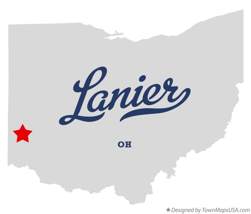 Map of Lanier Ohio OH