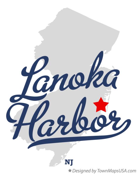 Map of Lanoka Harbor New Jersey NJ