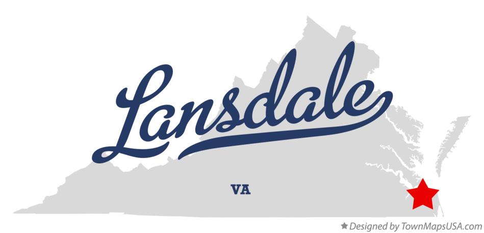 Map of Lansdale Virginia VA