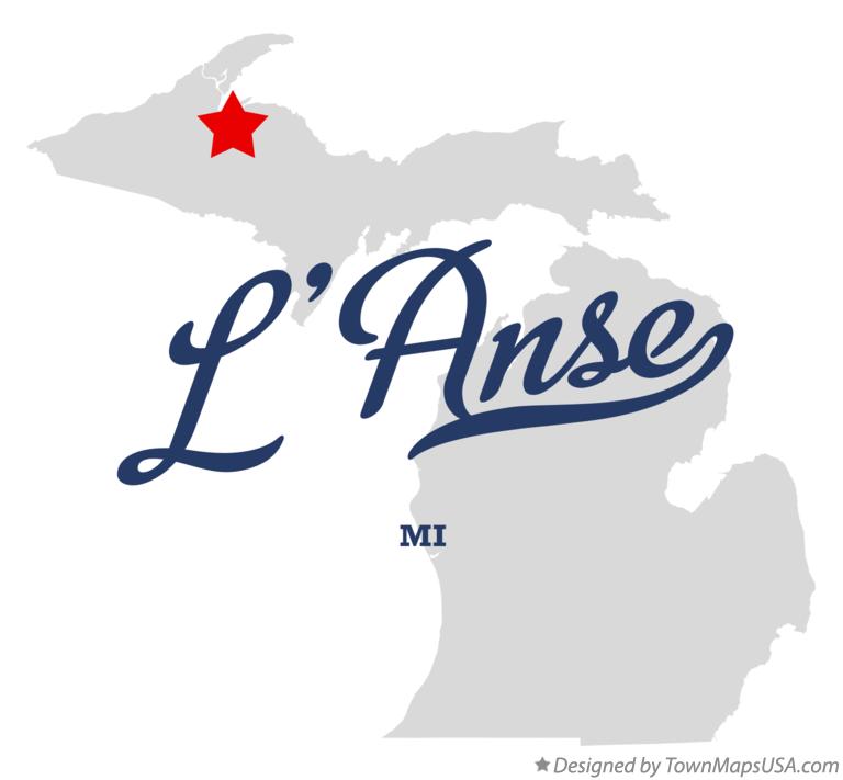 Map of L'Anse Michigan MI