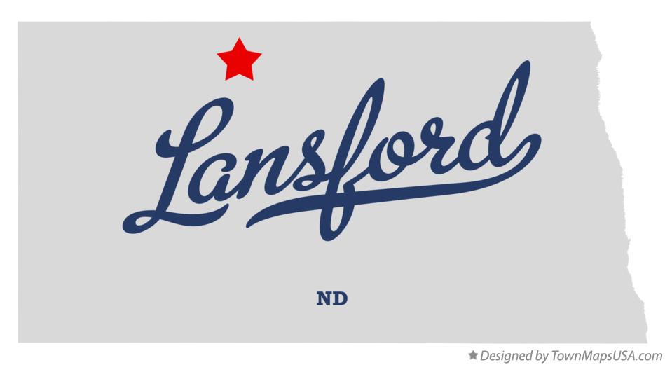 Map of Lansford North Dakota ND