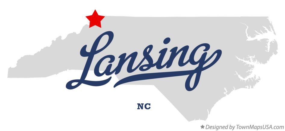 Map of Lansing North Carolina NC