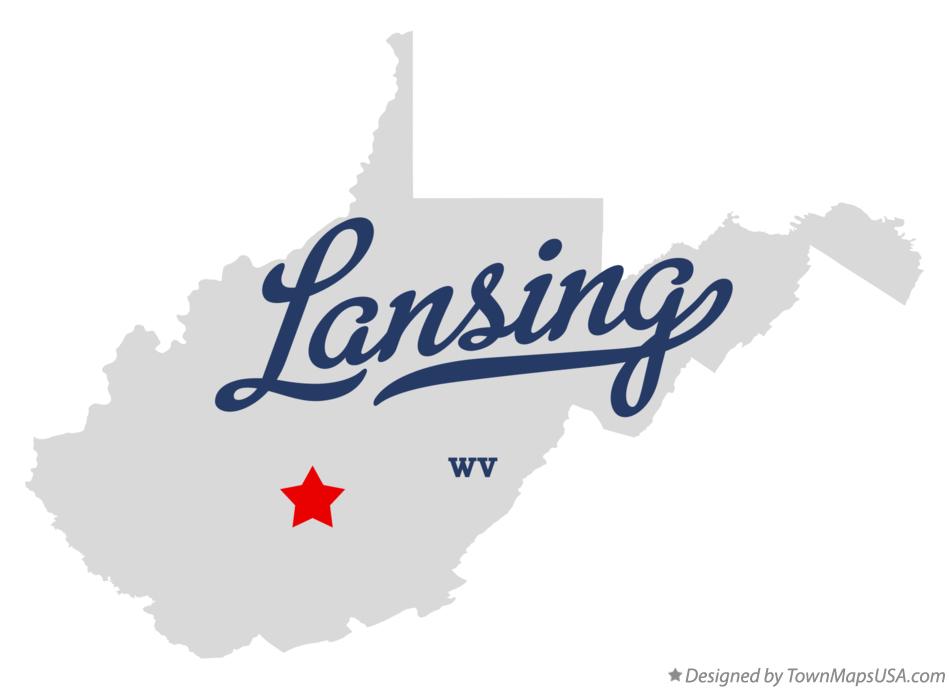 Map of Lansing West Virginia WV