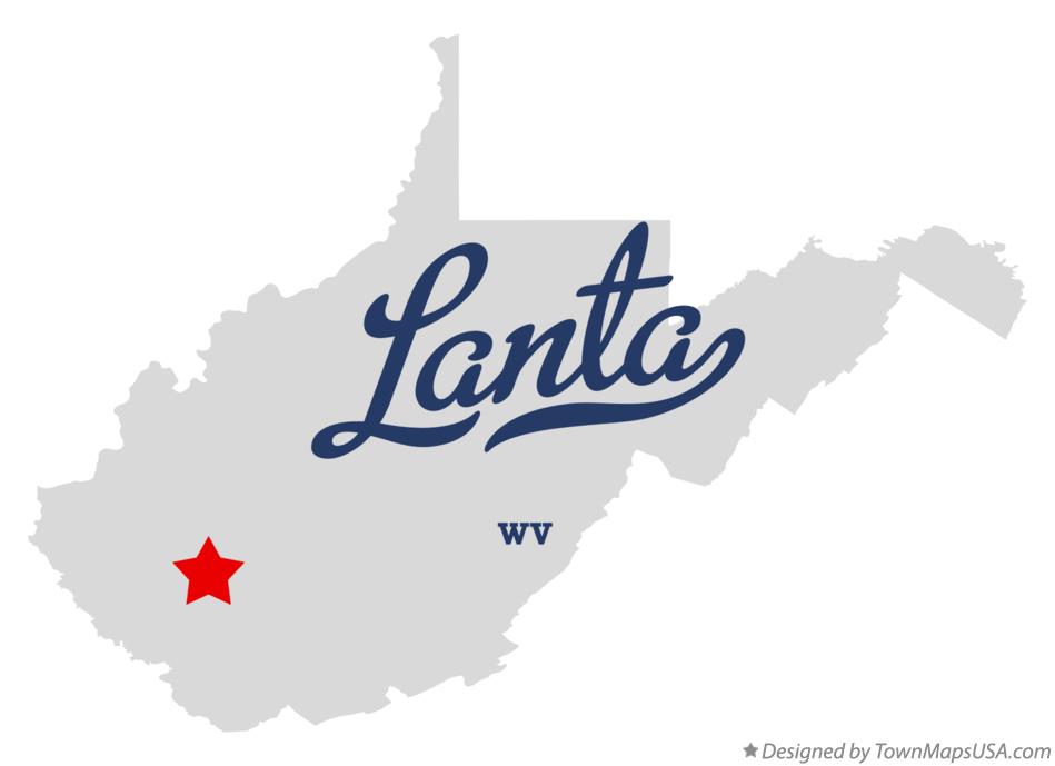 Map of Lanta West Virginia WV