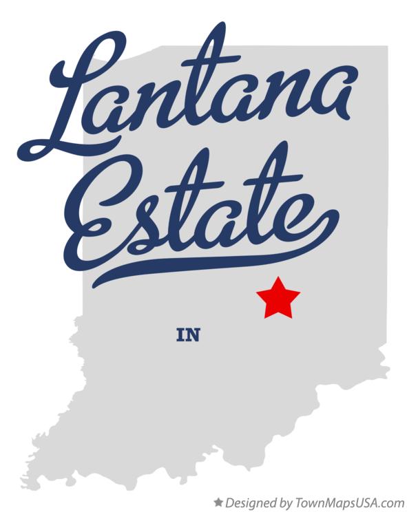 Map of Lantana Estate Indiana IN