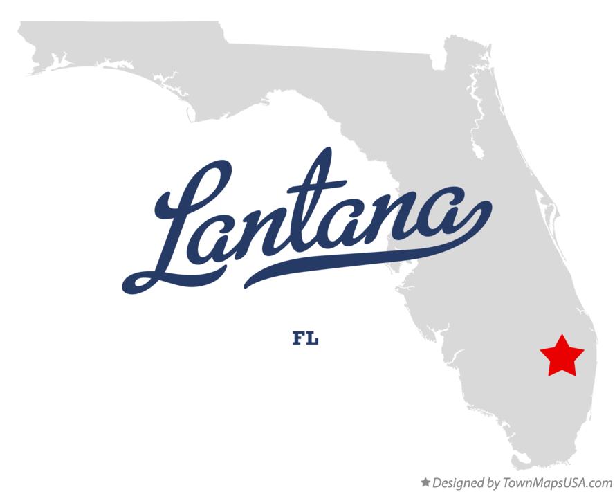 Map of Lantana Florida FL