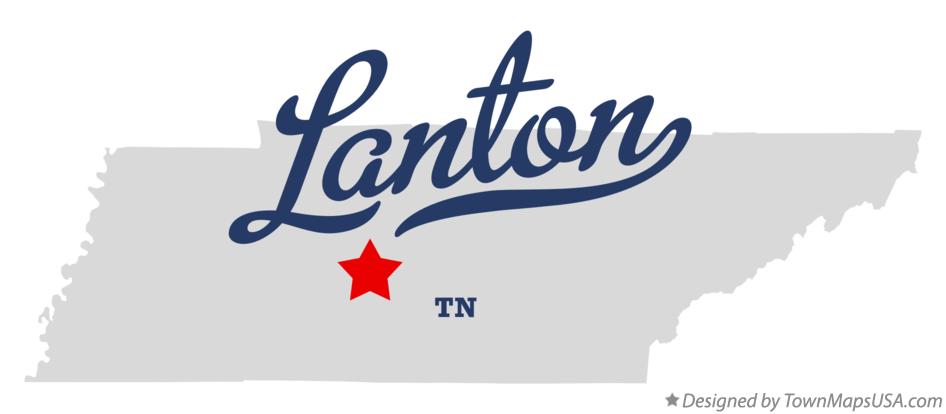 Map of Lanton Tennessee TN
