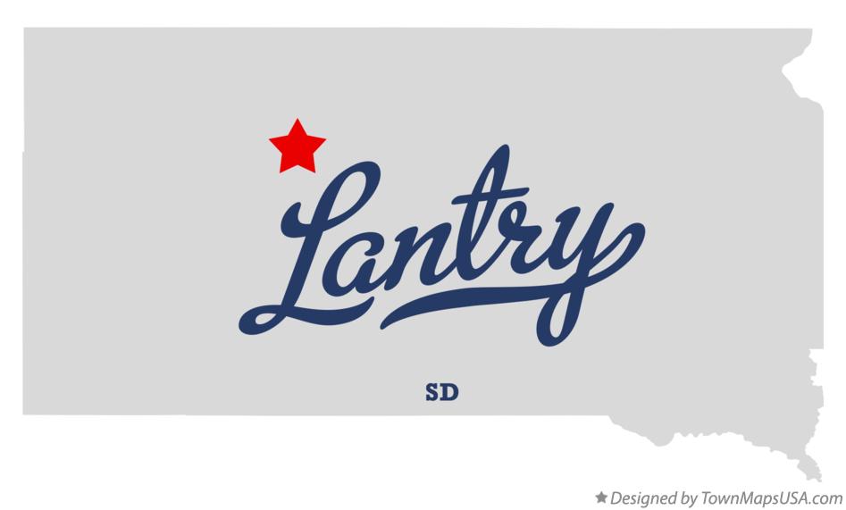 Map of Lantry South Dakota SD