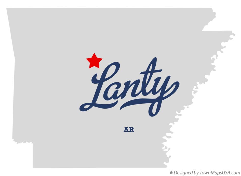 Map of Lanty Arkansas AR