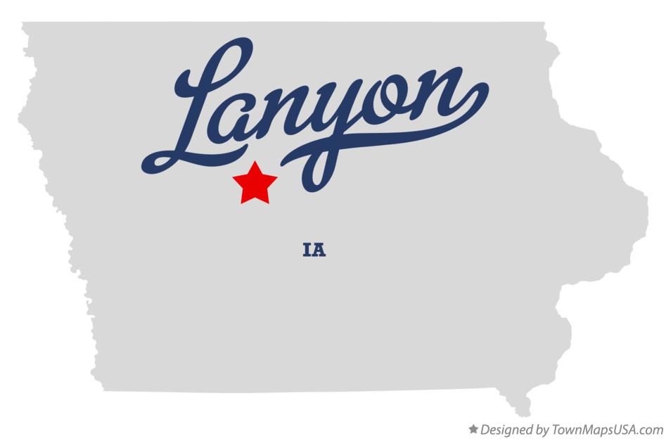 Map of Lanyon Iowa IA
