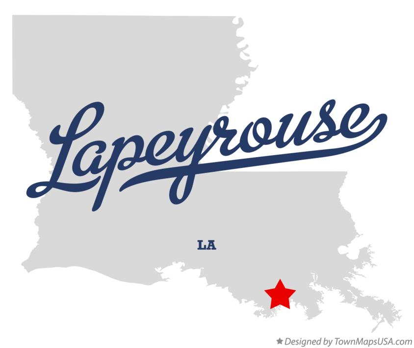 Map of Lapeyrouse Louisiana LA