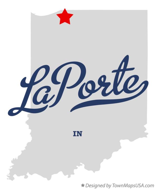 Map of LaPorte Indiana IN