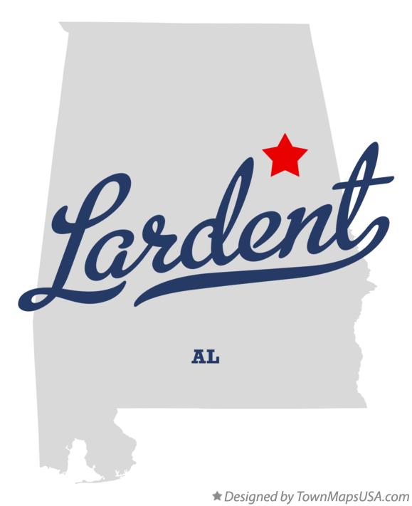 Map of Lardent Alabama AL