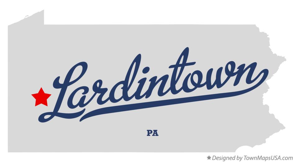 Map of Lardintown Pennsylvania PA