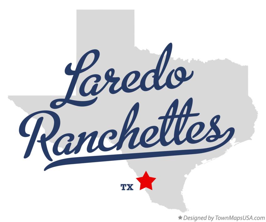 Map of Laredo Ranchettes Texas TX
