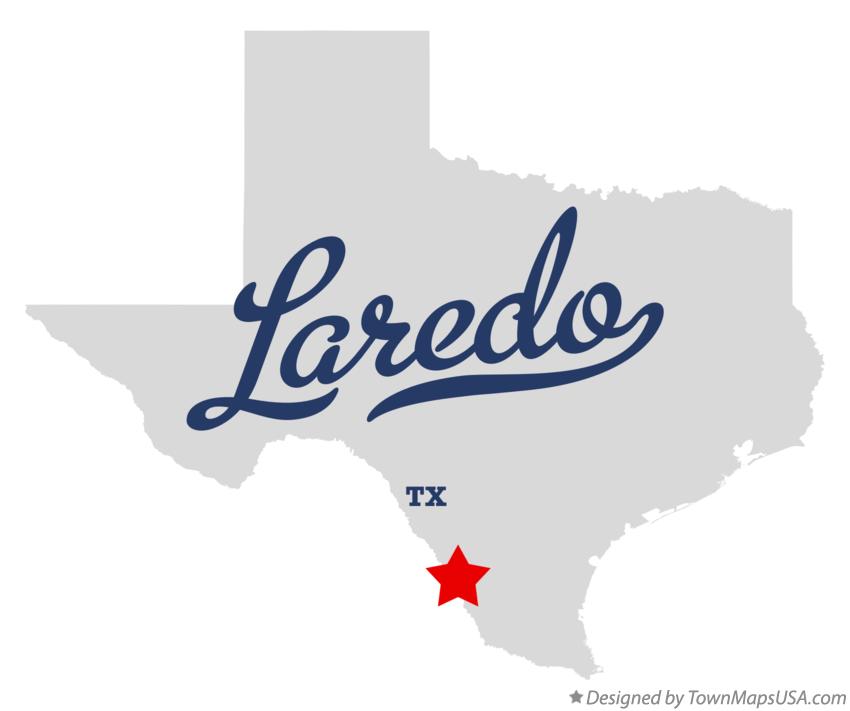 Map of Laredo Texas TX