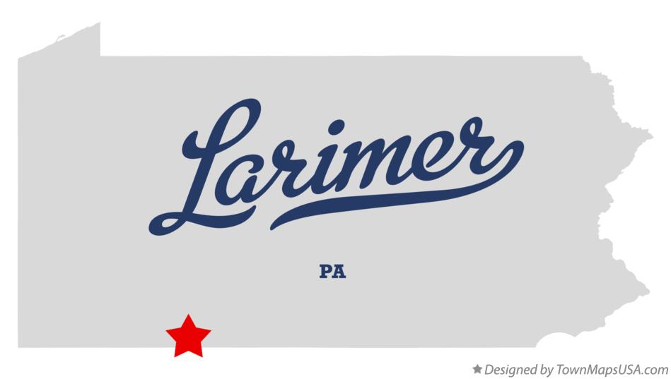 Map of Larimer Pennsylvania PA