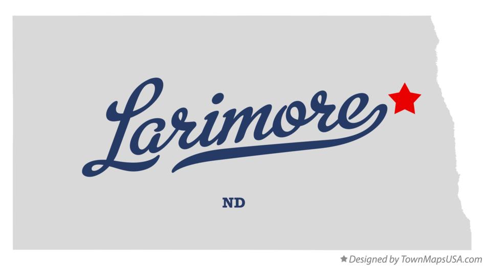 Map of Larimore North Dakota ND