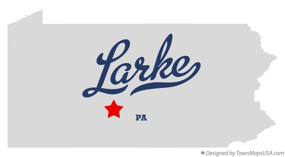 Map of Larke Pennsylvania PA
