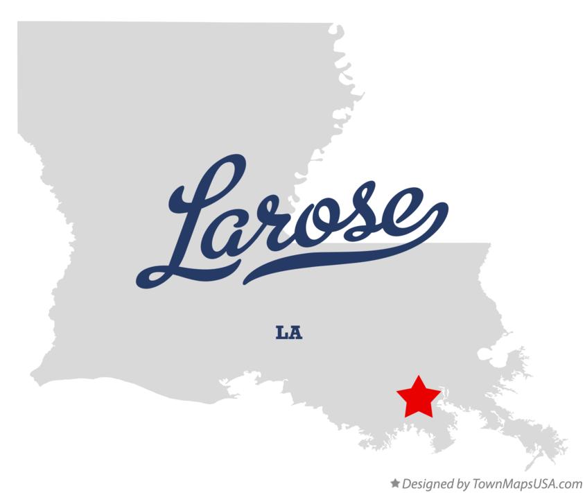 Map of Larose Louisiana LA