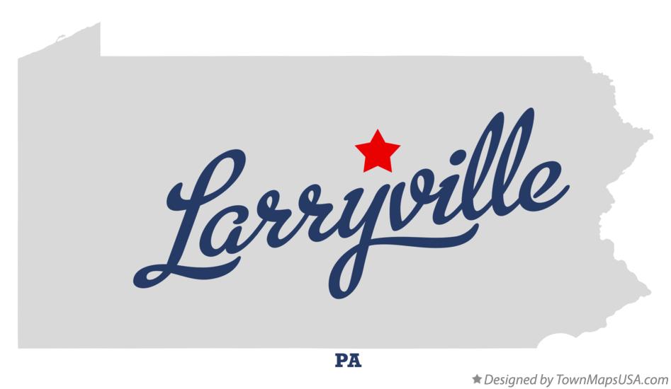 Map of Larryville Pennsylvania PA