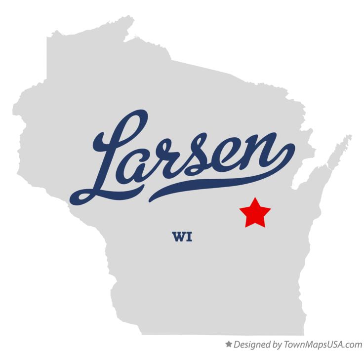 Map of Larsen Wisconsin WI